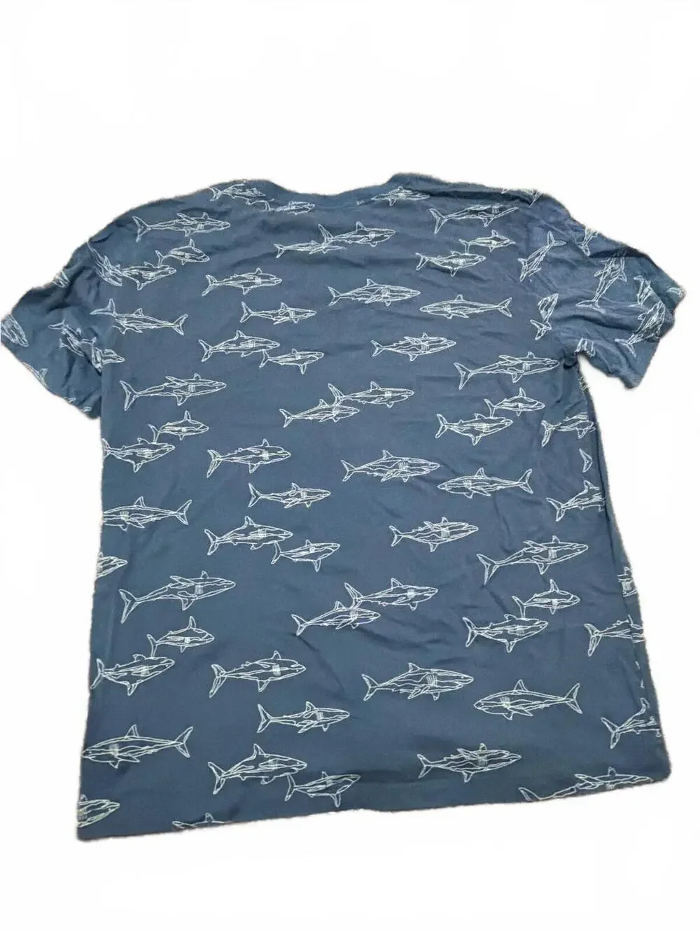 Old Navy Boys Blue Shark Print T-Shirt XL Plus